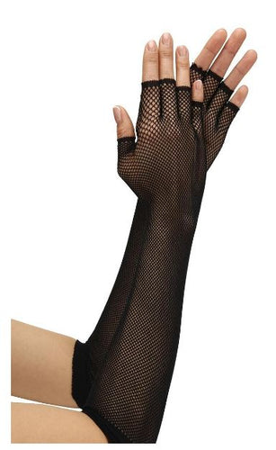 FINGERLESS FISHNET OPERA GLOVE BLACK - XGBLW6506
