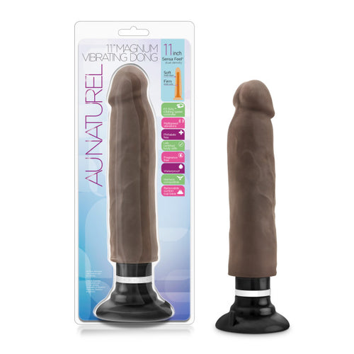 AU NATUREL 11 SENSA FEEL MAGNUM VIBRATING DONG CHOCOLATE" - BN27916