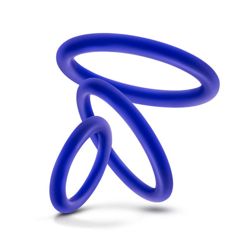PERFORMANCE VS4 PURE PREMIUM SILICONE COCKRING SET INDIGO - BN370812