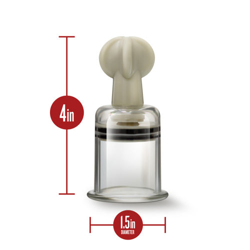 TEMPTASIA CLIT & NIPPLE TWIST LARGE SUCKERS SET OF 2 CLEAR - BN49991