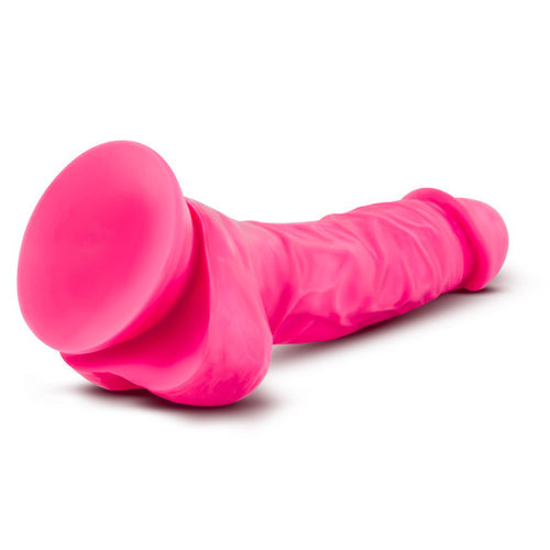 NEO 7.5 DUAL DENSITY COCK W/BALLS NEON PINK " - BN89700
