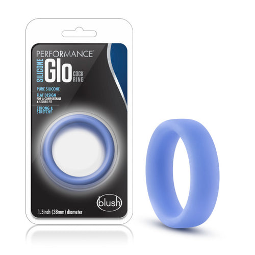 PERFORMANCE SILICONE GLO COCK RING BLUE GLOW - BN91167
