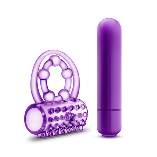 PLAY WITH ME THE PLAYER VIBRATING DOUBLE STRAP COCKRING PURPLE - BN91911