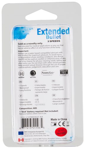 POWER BULLET 3.5 EXTENDED BREEZE 3 SPEED BULLET TEAL " - BMS51193