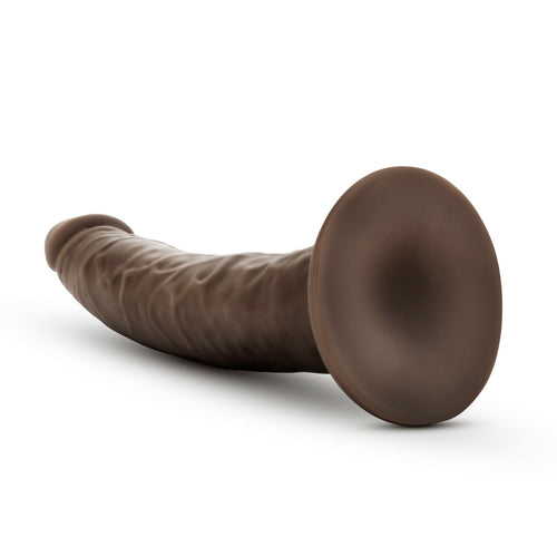 DR SKIN GLIDE 7.5IN SELF LUBRICATING DILDO CHOCOLATE - BN12826