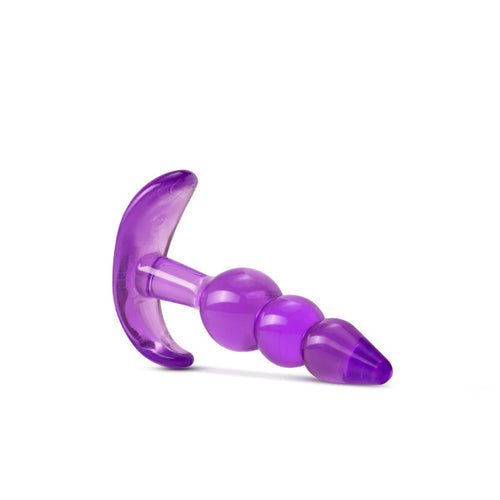 B YOURS TRIPLE BEAD ANAL PLUG PURPLE - BN24411