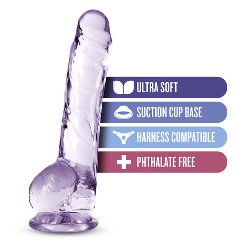 NATURALLY YOURS 8IN AMETHYST CRYSTALLINE DILDO - BN51501