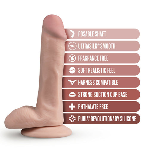 DR SKIN SILICONE DR DANIEL 6IN DILDO VANILLA - BN54613