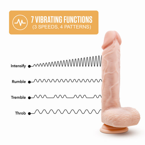 DR SKIN SILICONE DR ETHAN 8.5 IN GYRATING DILDO BEIGE - BN60813