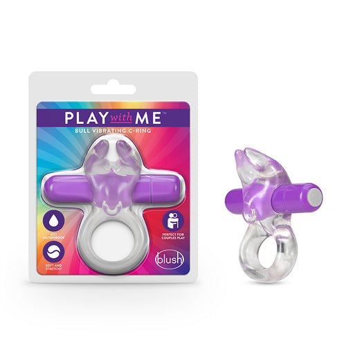 PLAY WITH ME BULL VIBRATING C- RING PURPLE - BN74201