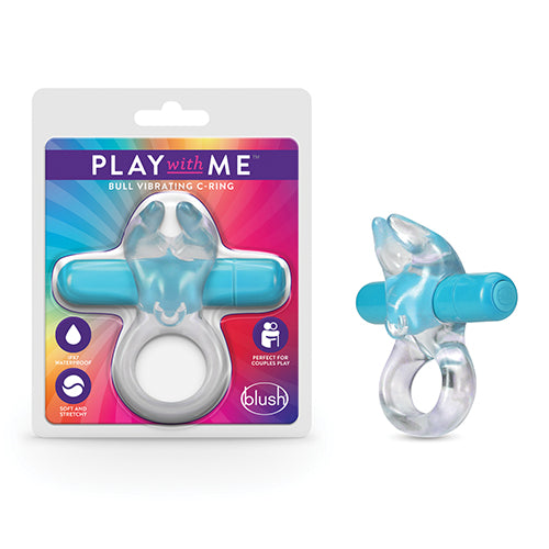 PLAY WITH ME BULL VIBRATING C-RING BLUE - BN74202