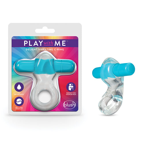 PLAY WITH ME DELIGHT VIBRATING C-RING BLUE - BN74302