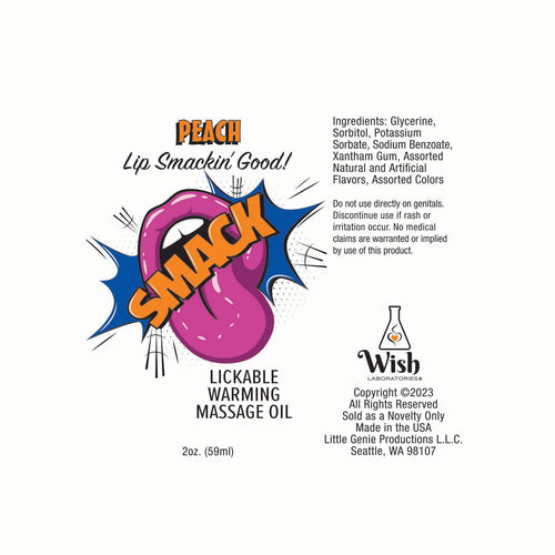 SMACK PASSION FRUIT 2 OZ WARMING MASSAGE OIL