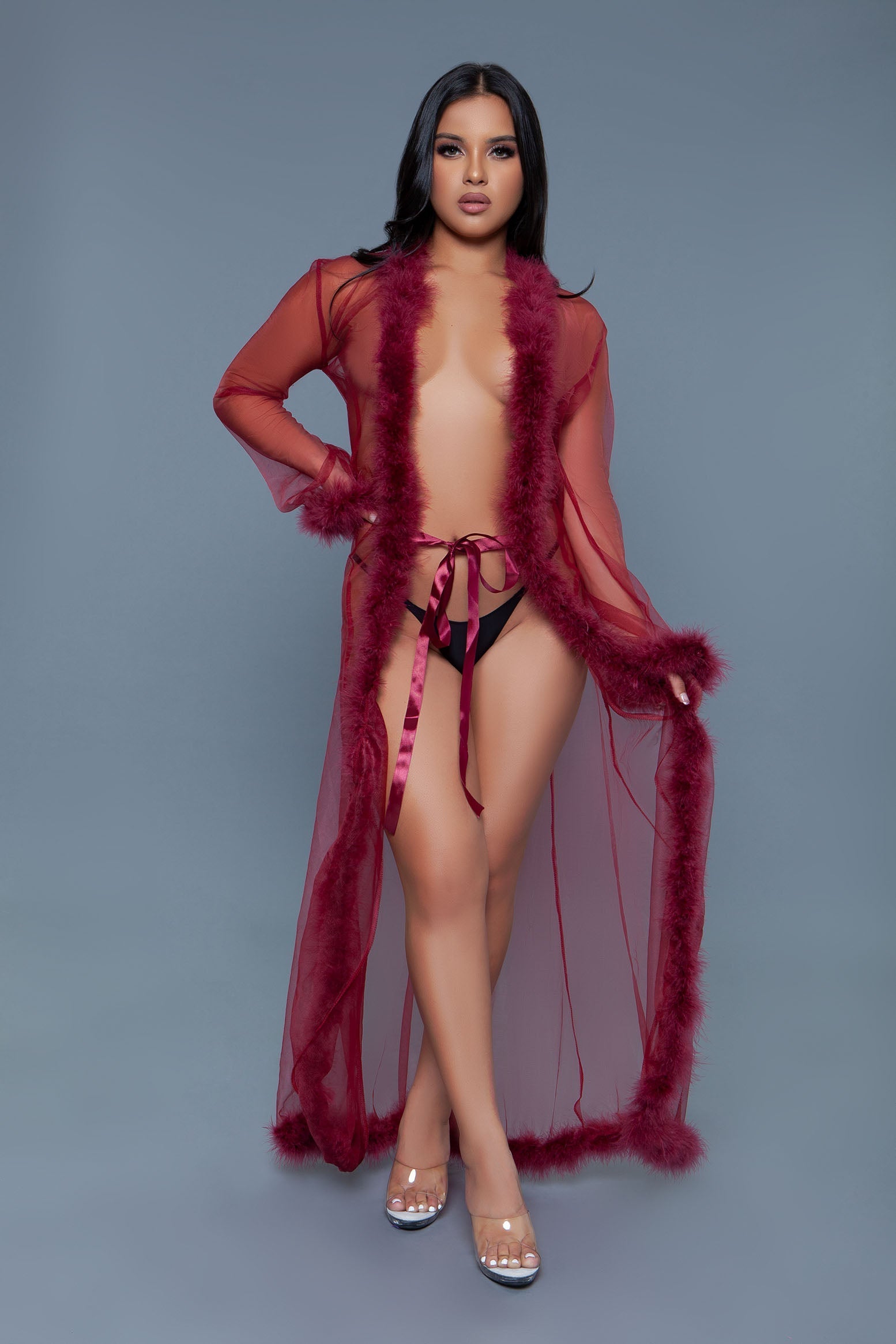 BW1650 Marabou Robe-Pinkfoxxx