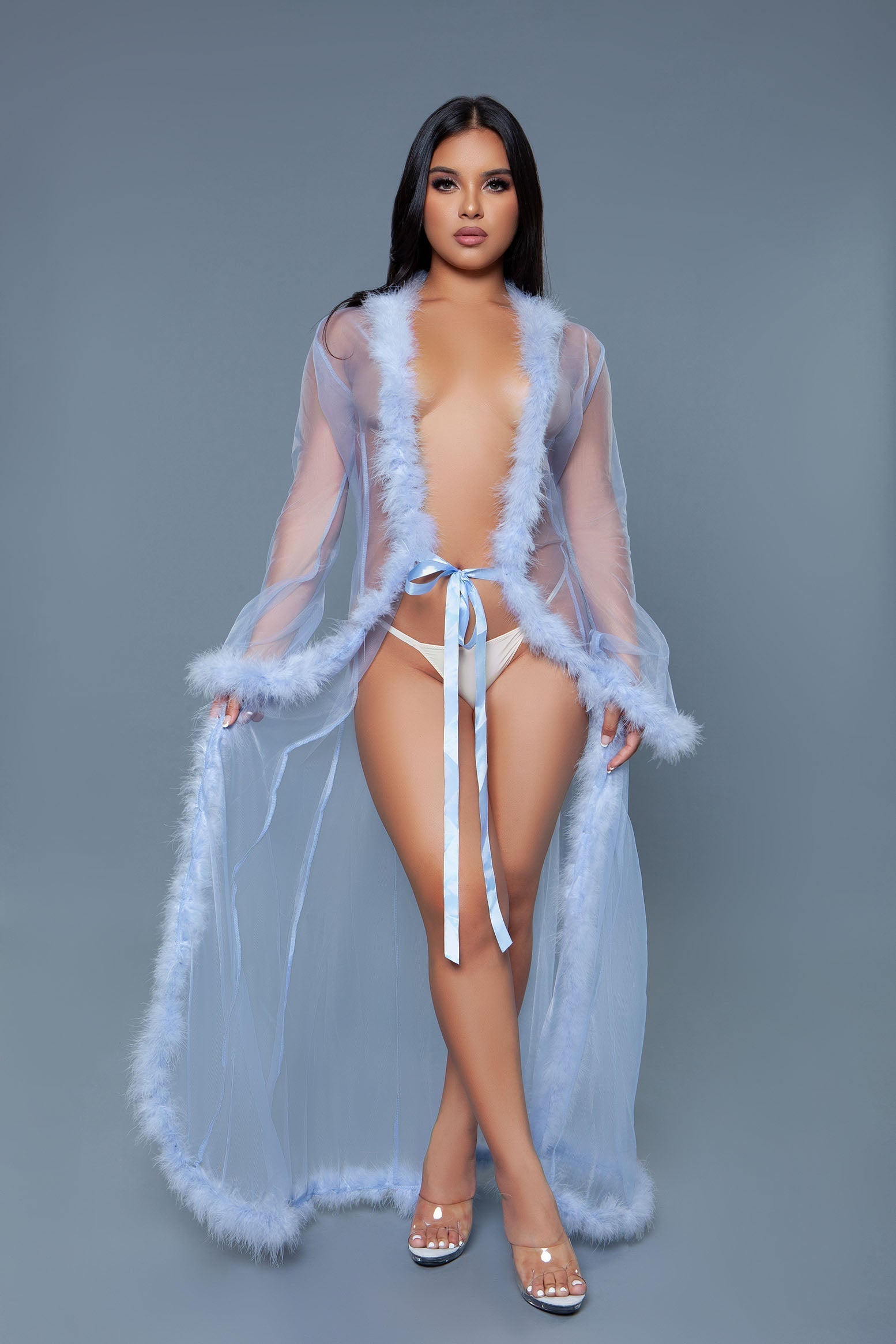 BW1650 Marabou Robe-Pinkfoxxx