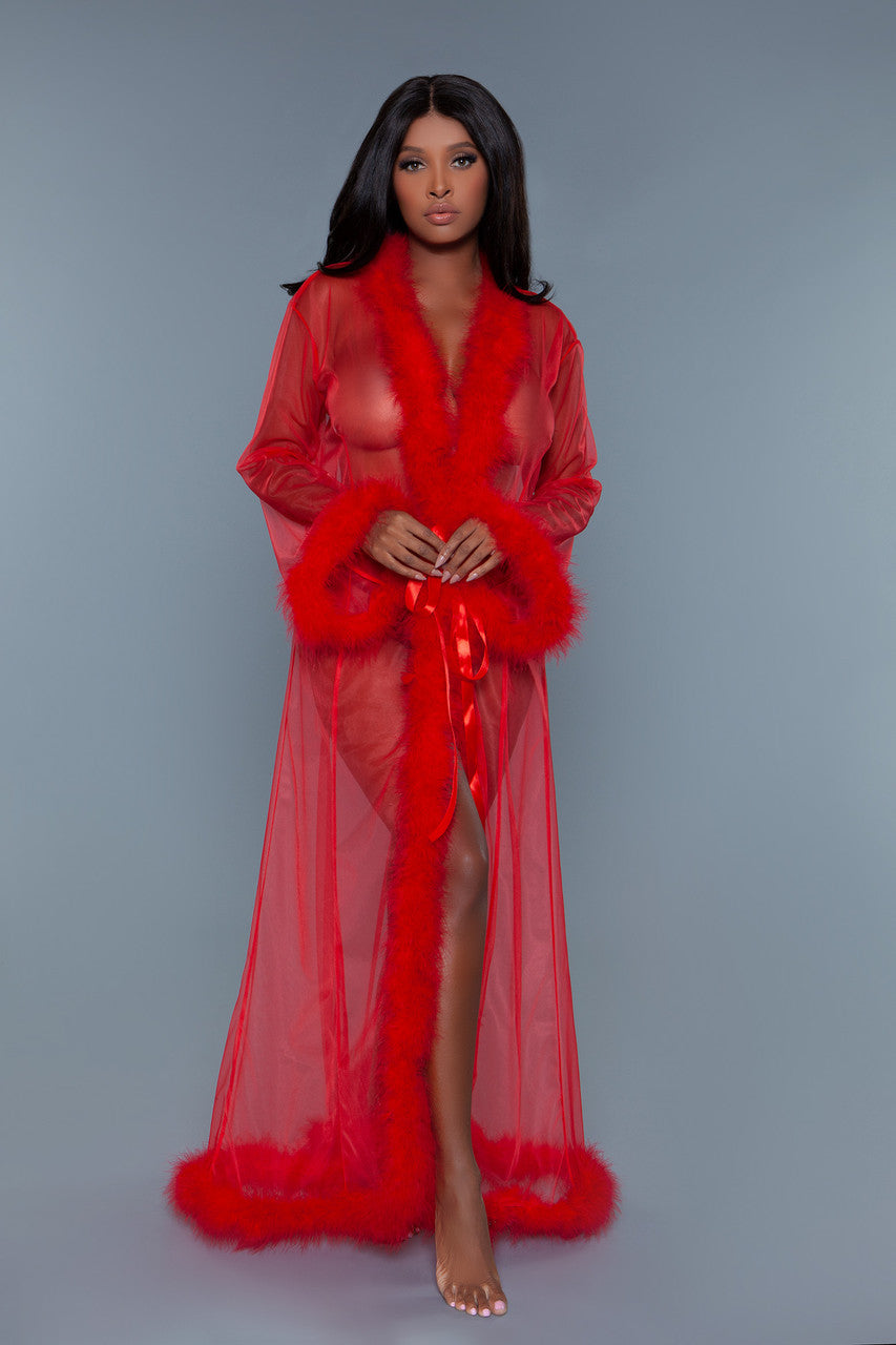 BW1650 Marabou Robe-Pinkfoxxx