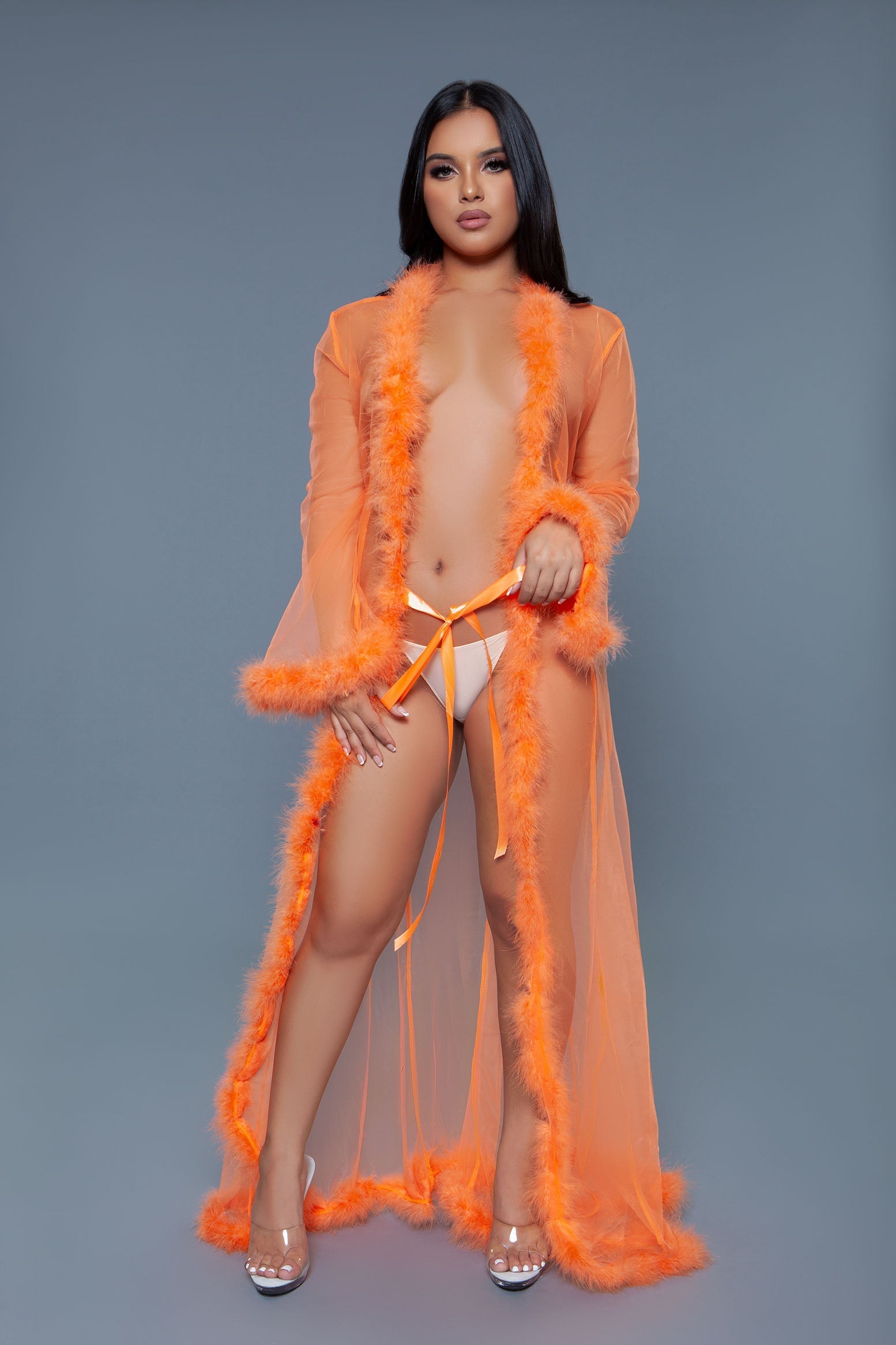 BW1650 Marabou Robe-Pinkfoxxx