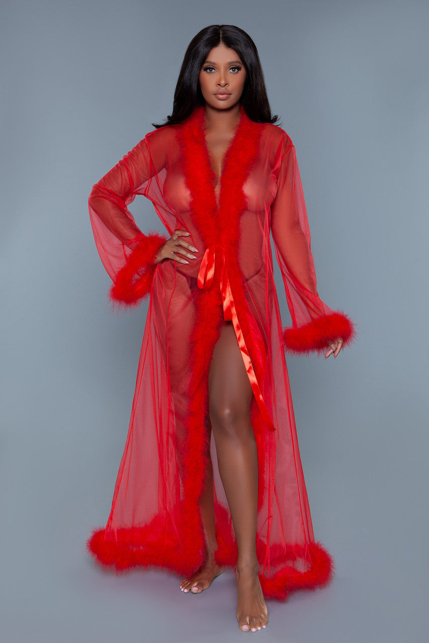 BW1650 Marabou Robe-Pinkfoxxx