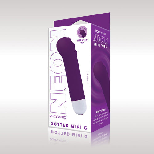 BODYWAND DOTTED MINI G NEON PURPLE - XGBW177