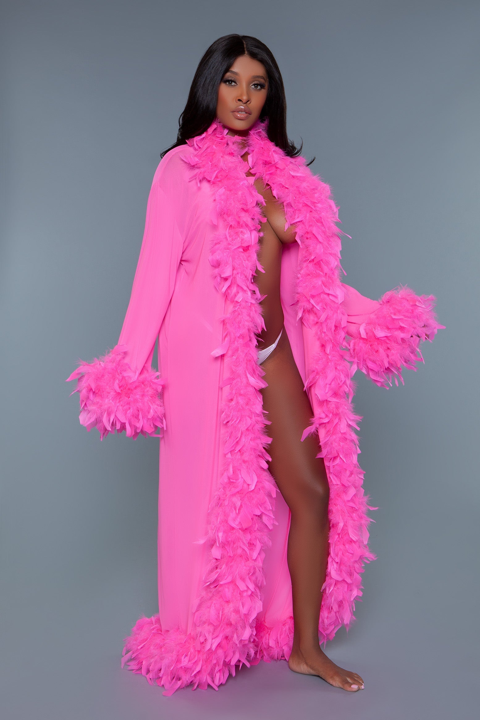 BW834 Glamour Robe-Pinkfoxxx