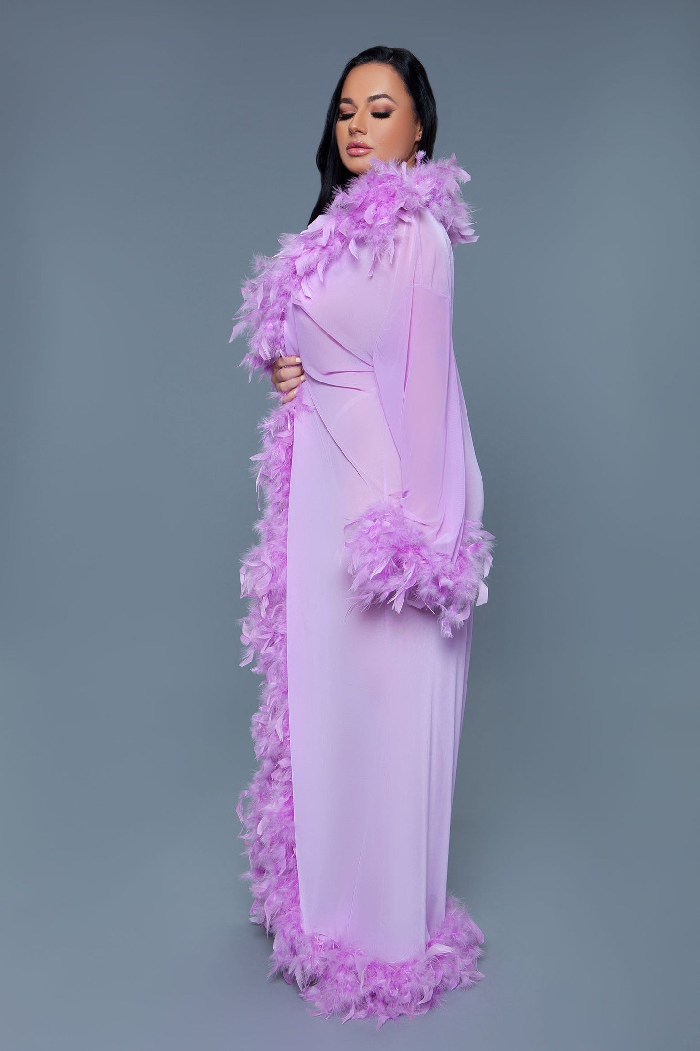 BW834 Glamour Robe-Pinkfoxxx