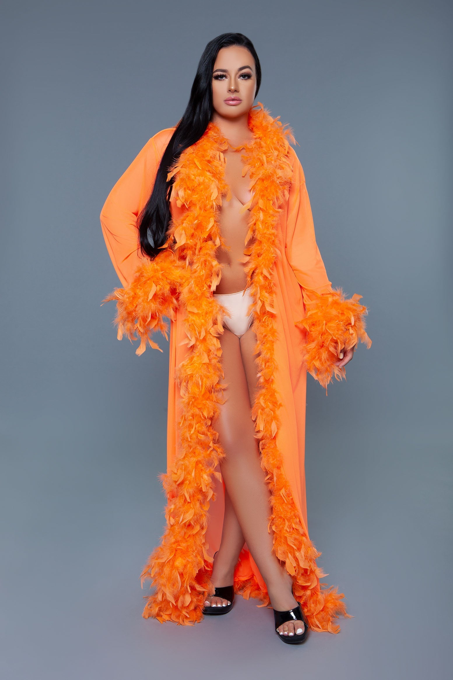 BW834 Glamour Robe-Pinkfoxxx