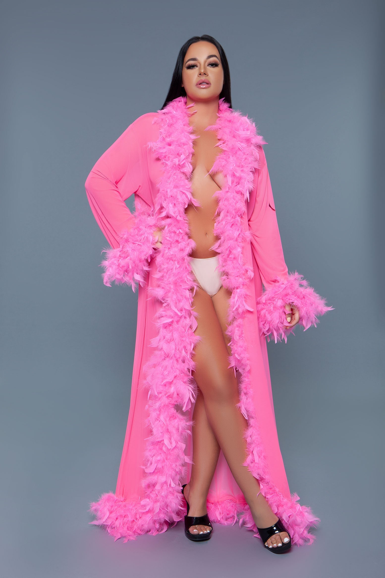 BW834 Glamour Robe-Pinkfoxxx