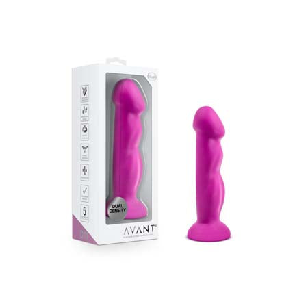 Blush Avant D11 Suko 8 in. Dual Density Silicone Dildo with Suction Cup Violet-Pinkfoxxx