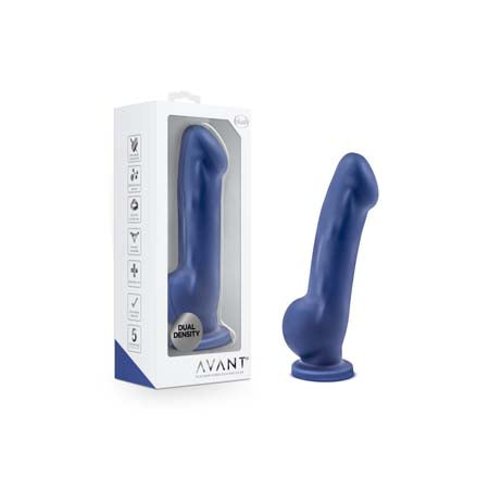 Blush Avant D8 Ergo 7.5 in. Dual Density Silicone Dildo with Suction Cup Indigo-Pinkfoxxx