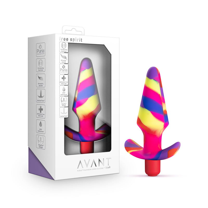 Blush Avant Free Spirit Silicone Vibrating Anal Plug Scarlet-Pinkfoxxx
