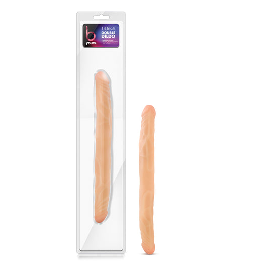 Blush B Yours 14 in. Double Dildo Beige-Pinkfoxxx