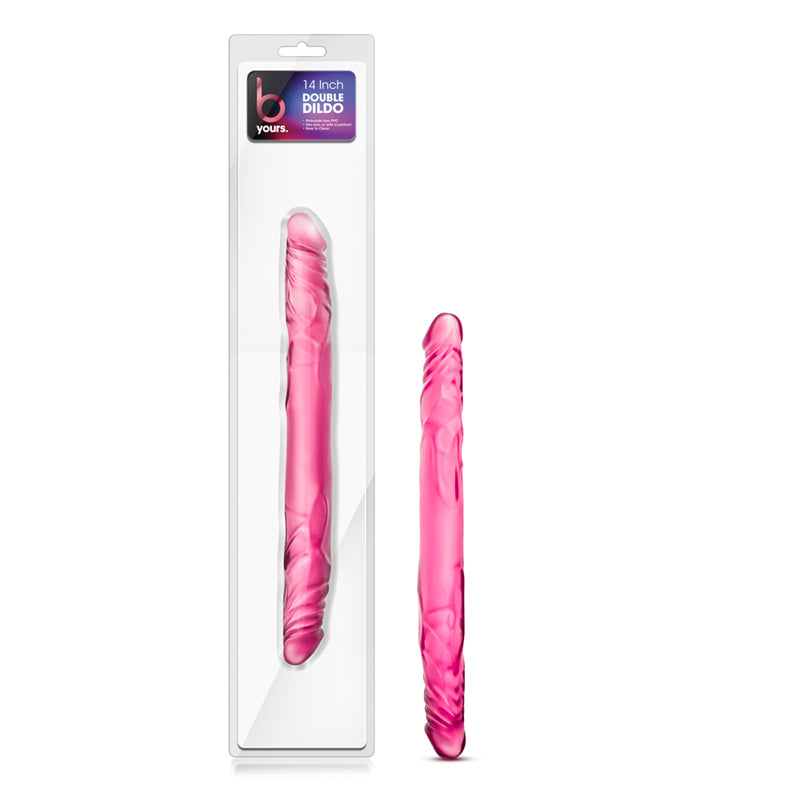 Blush B Yours 14 in. Double Dildo Pink-Pinkfoxxx