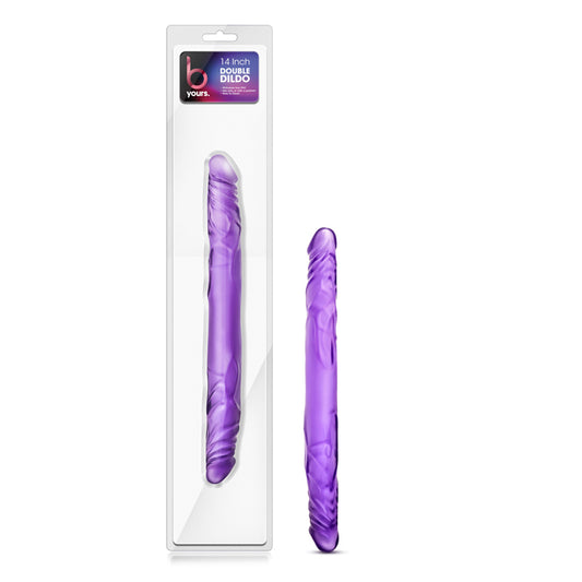 Blush B Yours 14 in. Double Dildo Purple-Pinkfoxxx