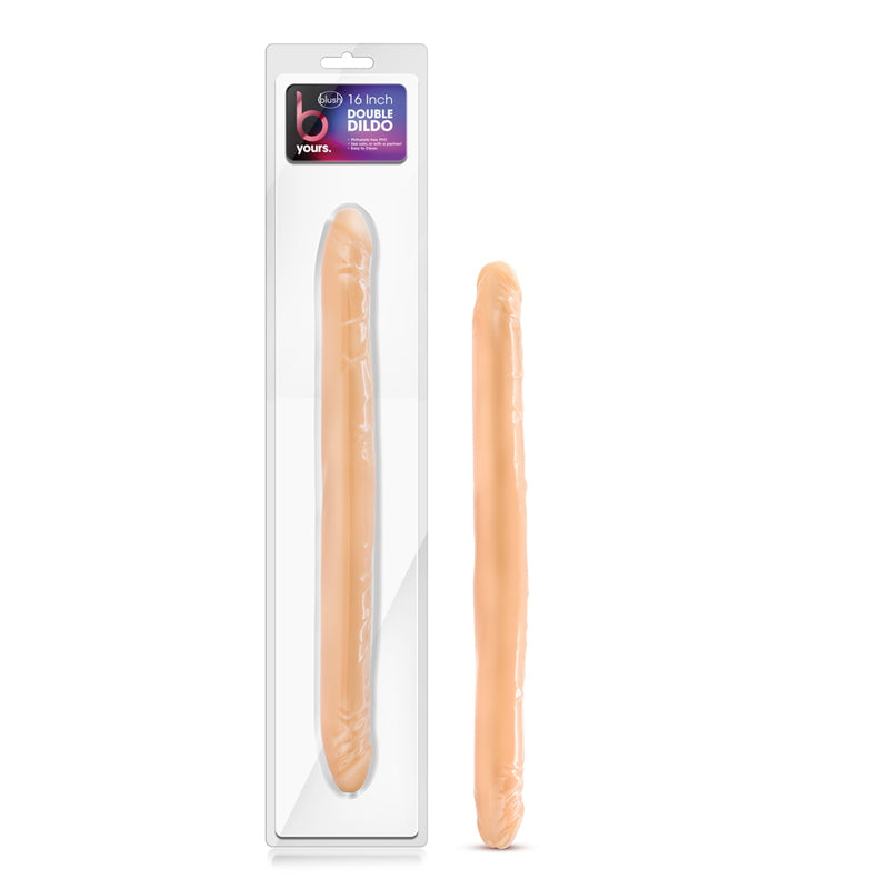 Blush B Yours 16 in. Double Dildo Beige-Pinkfoxxx