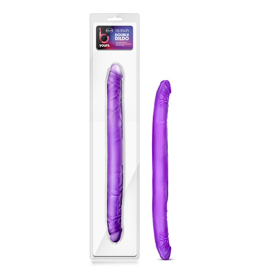 Blush B Yours 16 in. Double Dildo Purple-Pinkfoxxx