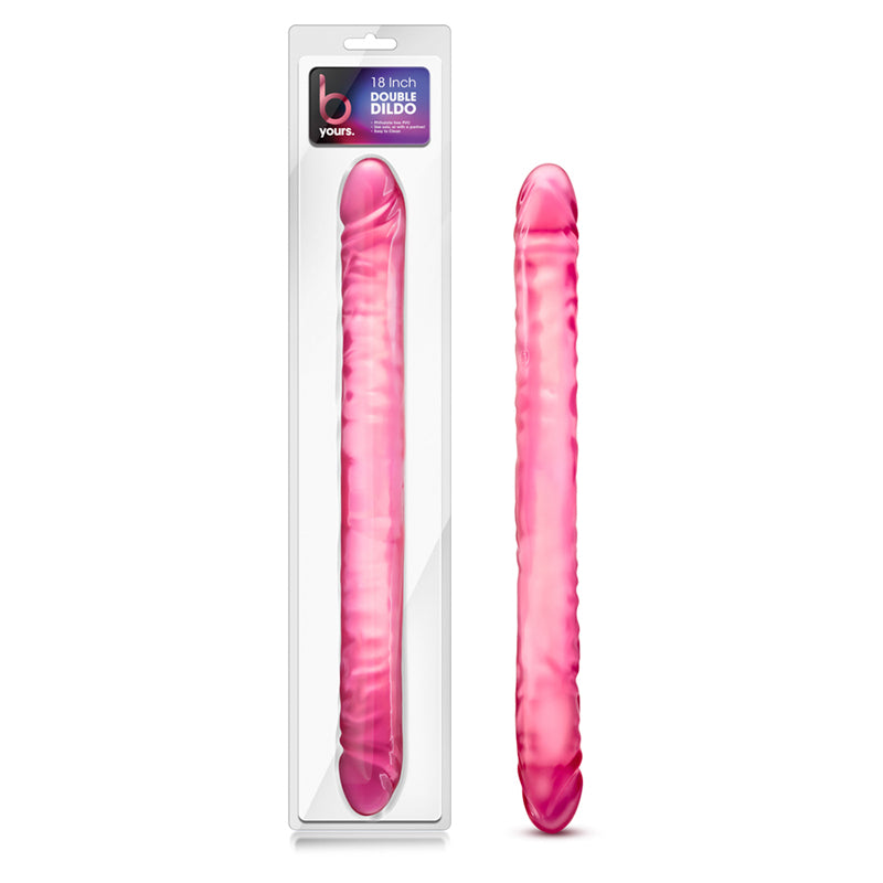 Blush B Yours 18 in. Double Dildo Pink-Pinkfoxxx