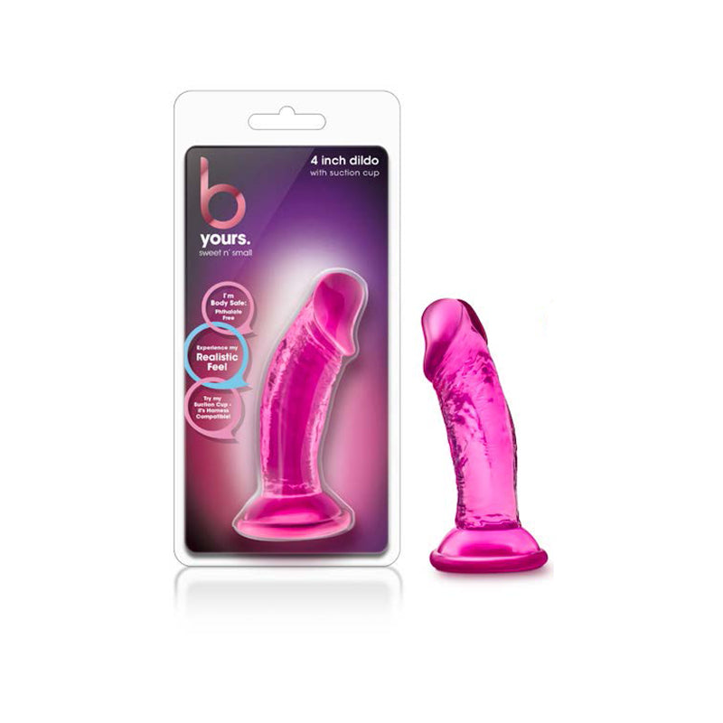 Blush B Yours Sweet n' Small 4 in. Dildo with Suction Cup Pink-Pinkfoxxx