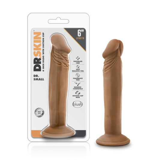 Blush Dr. Skin Dr. Small Realistic 6 in. Dildo with Suction Cup Tan-Pinkfoxxx