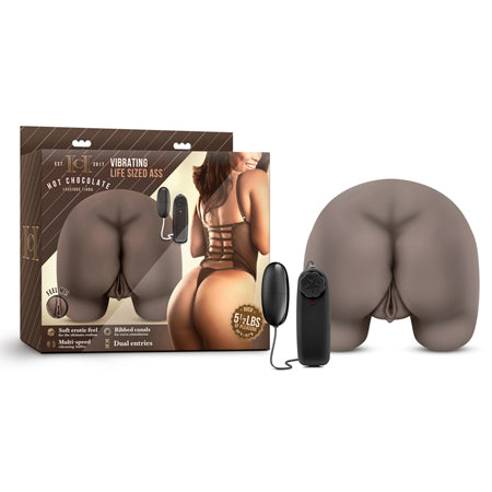 Blush Hot Chocolate Luscious Tiana Remote-Controlled Vibrating Life Sized Ass Dual Entry Masturbator Brown-Pinkfoxxx