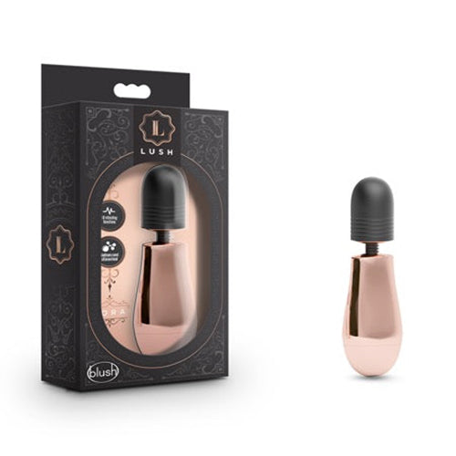 Blush Lush Cora Rechargeable Silicone Mini Wand Vibrator Rose Gold-Pinkfoxxx