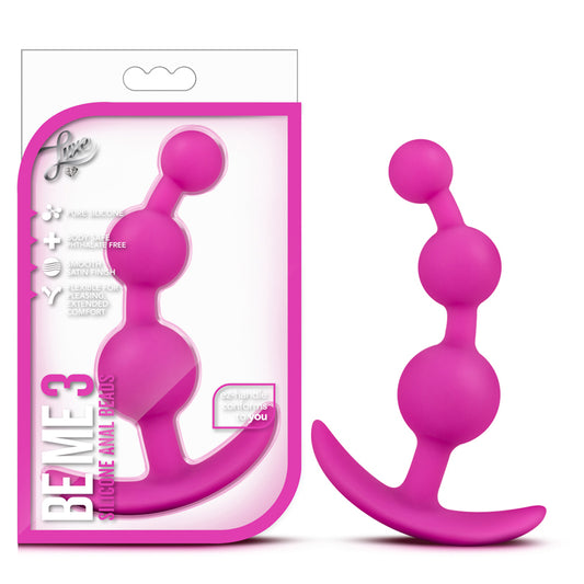Blush Luxe Be Me 3 Silicone Anal Beads Plug Pink-Pinkfoxxx