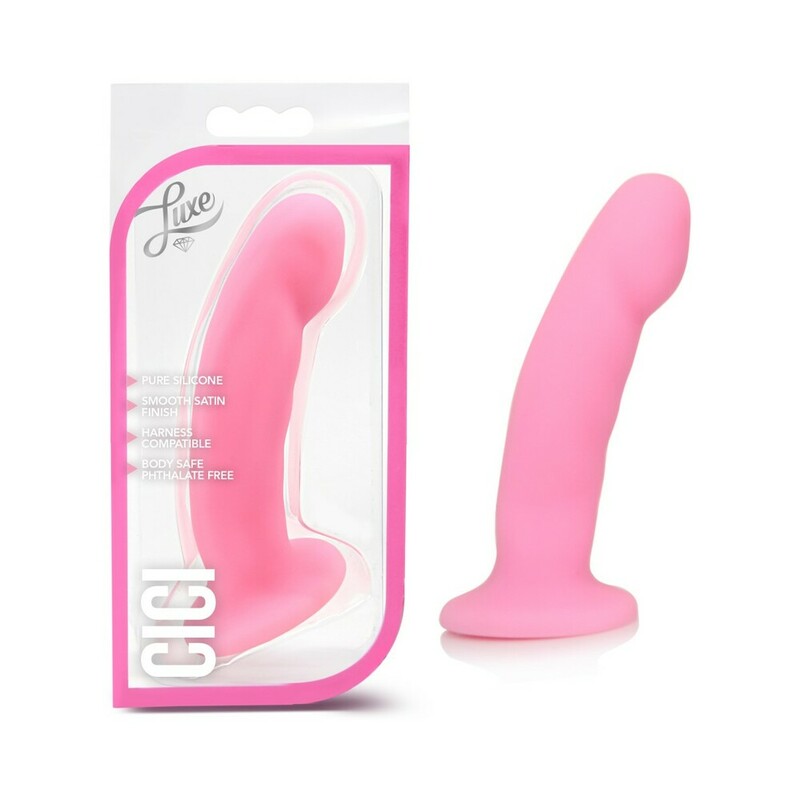 Blush Luxe Cici 6.5 in. Curved Silicone Dildo Pink-Pinkfoxxx