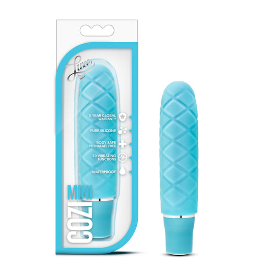 Blush Luxe Cozi Mini Silicone Slimline Vibrator Aqua-Pinkfoxxx