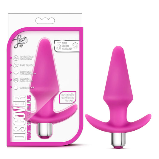 Blush Luxe Discover Vibrating Silicone Anal Plug Pink-Pinkfoxxx