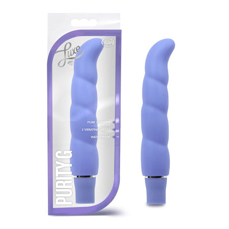 Blush Luxe Purity G Silicone Slimline G-Spot Vibrator Periwinkle-Pinkfoxxx