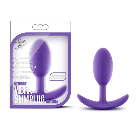 Blush Luxe Wearable Vibra Slim Plug Medium Purple-Pinkfoxxx