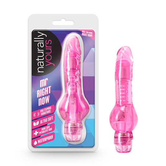 Blush Naturally Yours Mr. Right Now Realistic 6.5 in. Vibrating Dildo Pink-Pinkfoxxx