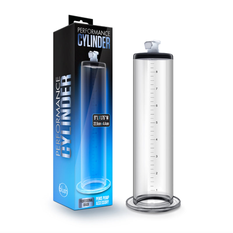 Blush Performance Penis Pump 9 in. x 1.75 in. Cylinder Clear-Pinkfoxxx