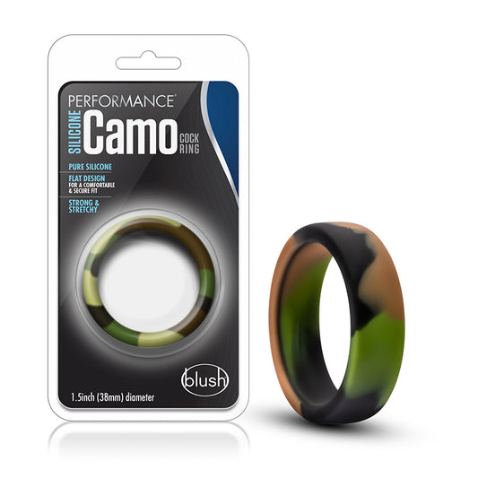 Blush Performance Silicone Camo Cock Ring Green Camouflage-Pinkfoxxx