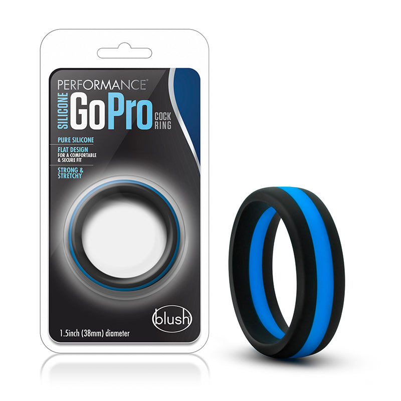Blush Performance Silicone Go Pro Cock Ring Black/Indigo/Black-Pinkfoxxx